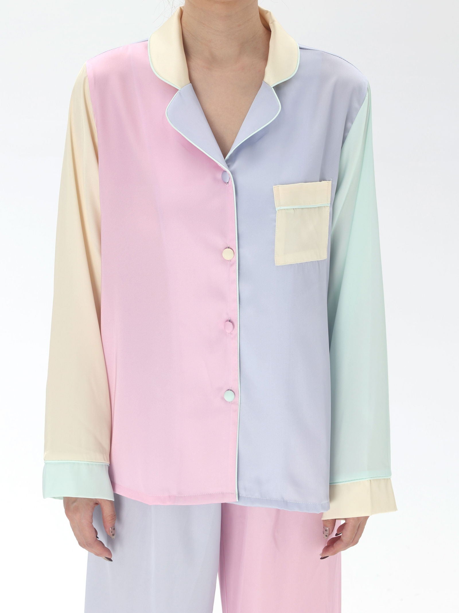Satin Long Pajama Set - Lunior -  - 