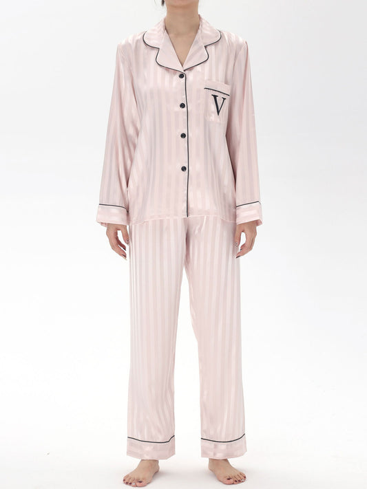 Satin Long Pajama Set - Lunior -  - 