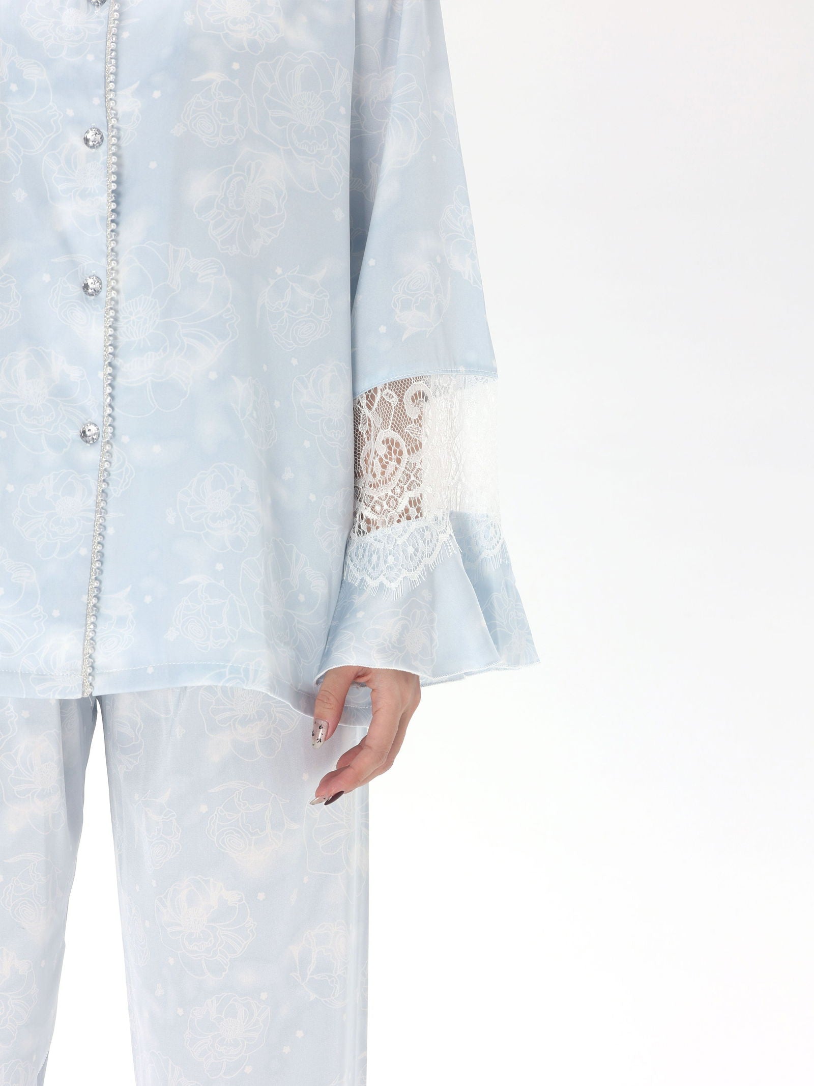Satin Long Pajama Set - Lunior -  - 