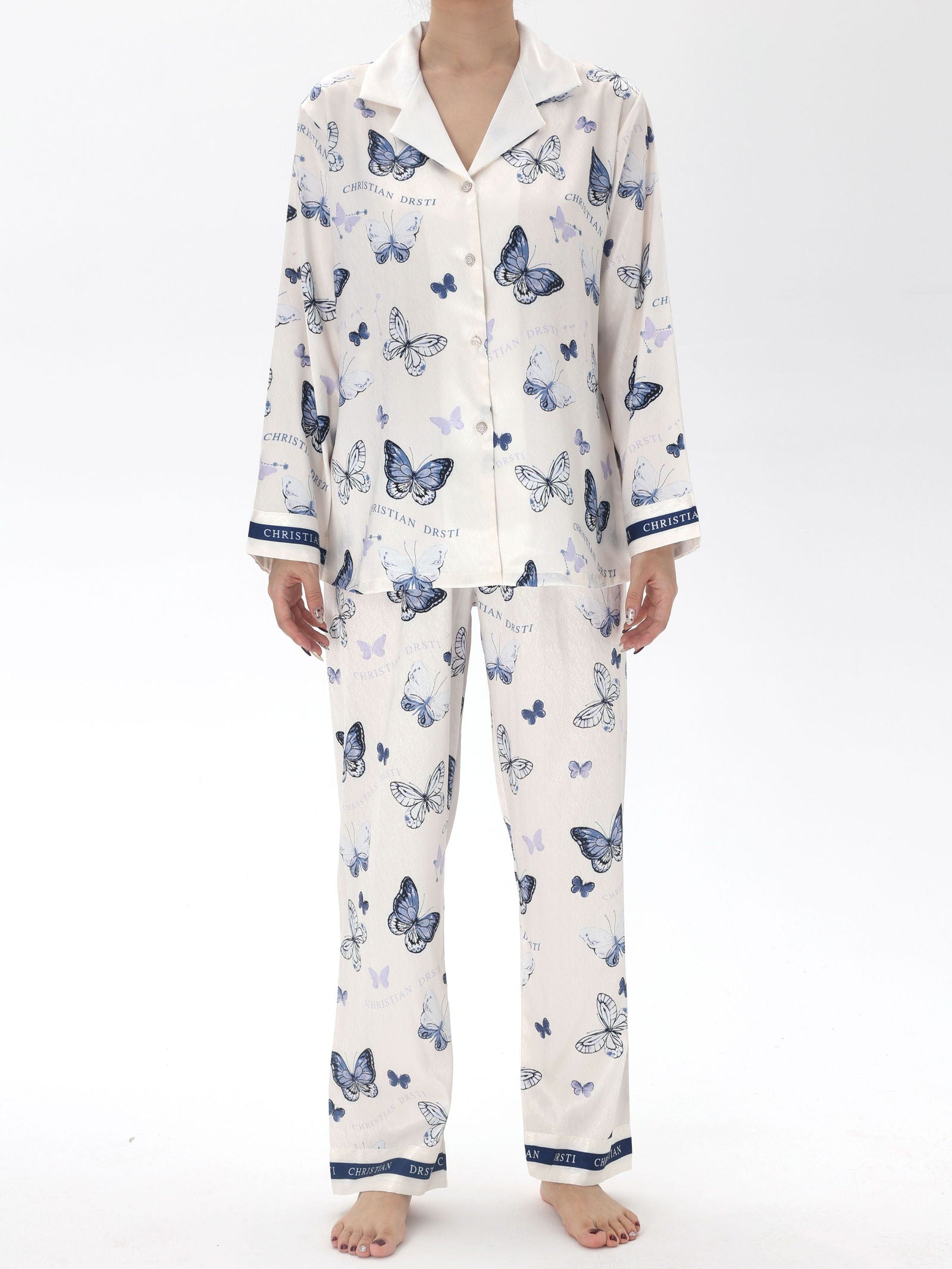 Satin Long Pajama Set - Lunior -  - 