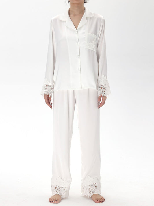 Satin Long Pajama Set - Lunior -  - 