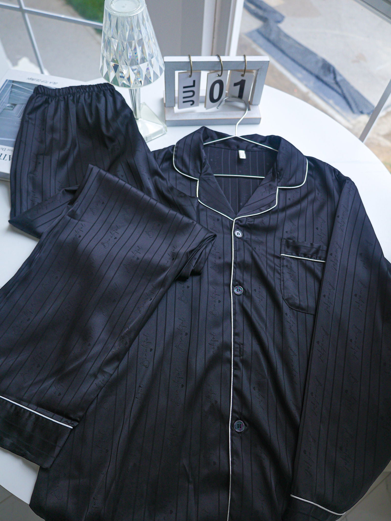 Satin Long Pajama Set (Man) - Lunior -  - 