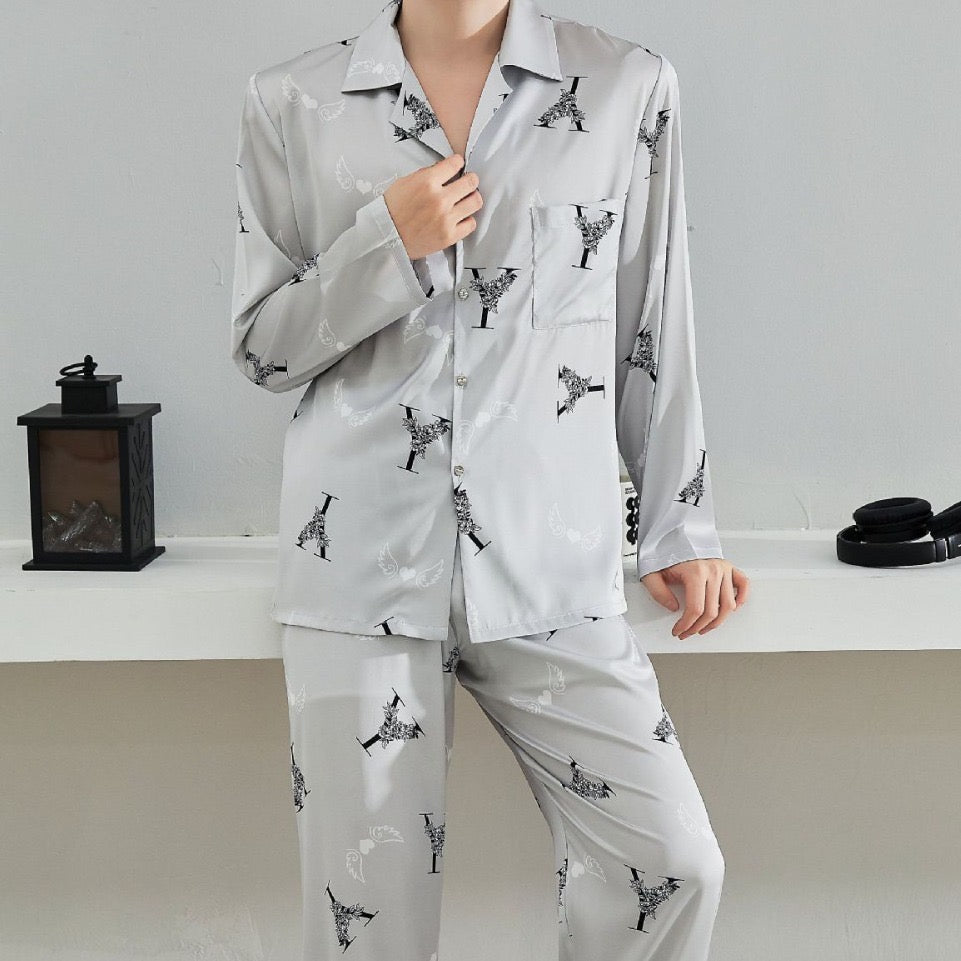 Satin Long Pajama Set (Man) - Lunior -  - 
