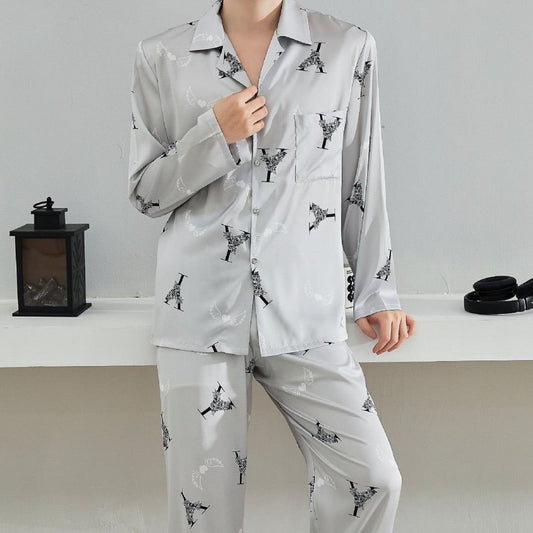 Satin Long Pajama Set (Man) - Lunior -  - 