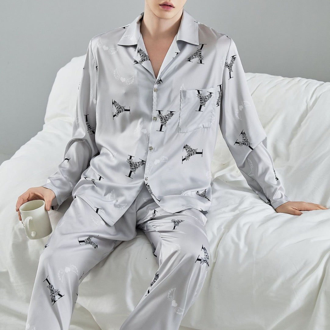 Satin Long Pajama Set (Man) - Lunior -  - 