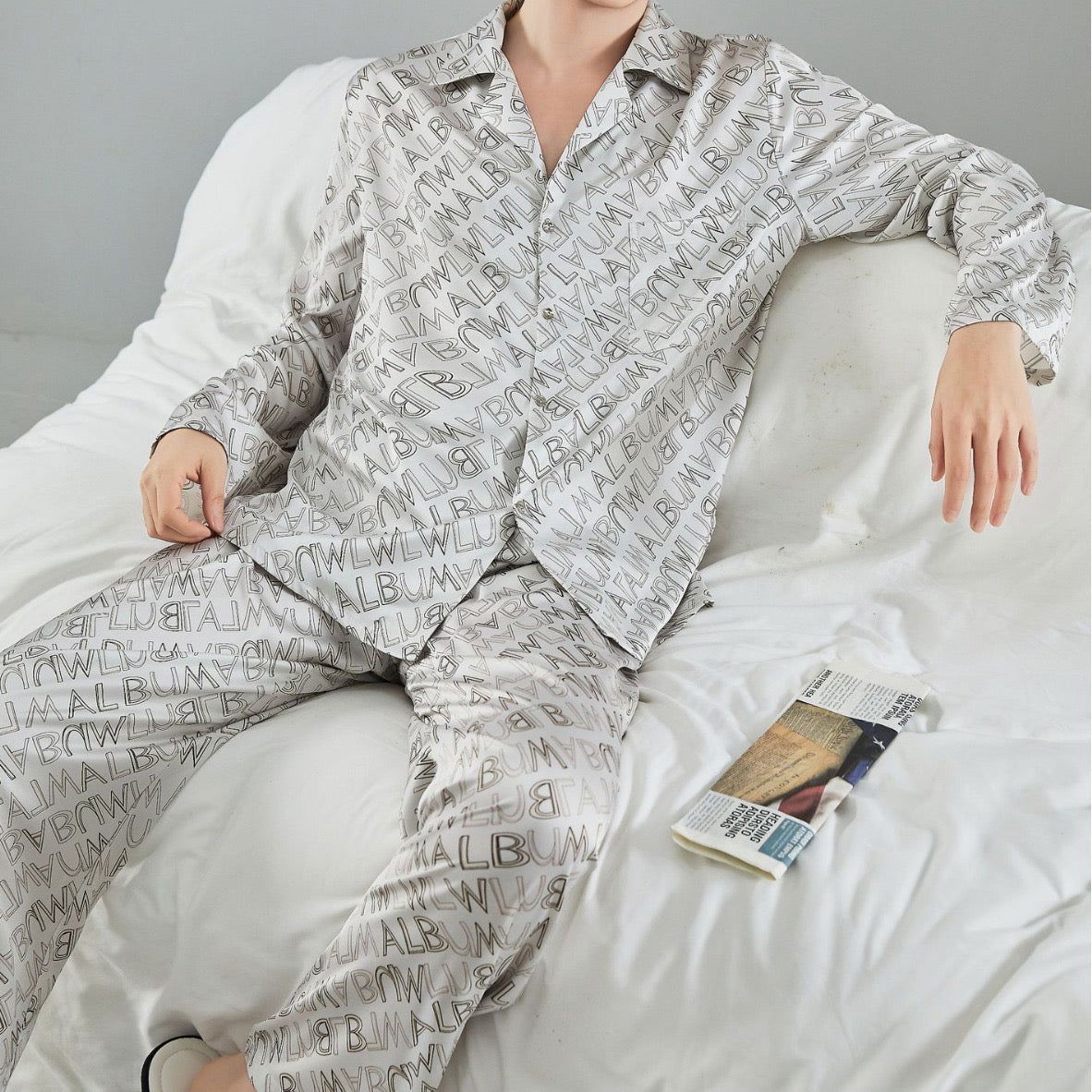 Satin Long Pajama Set (Man) - Lunior -  - 