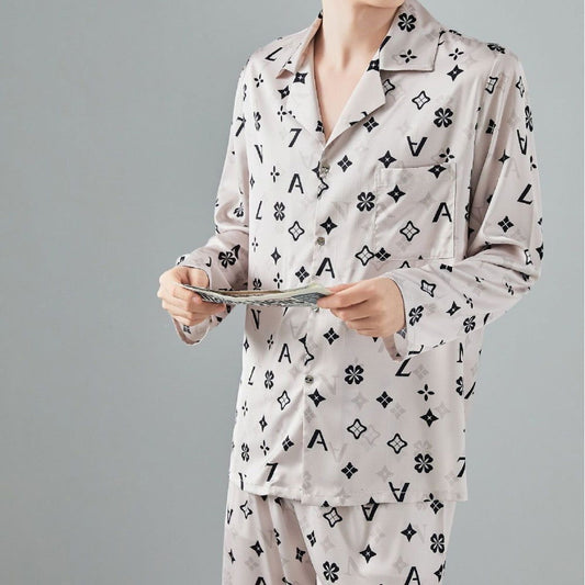 Satin Long Pajama Set (Man) - Lunior -  - 