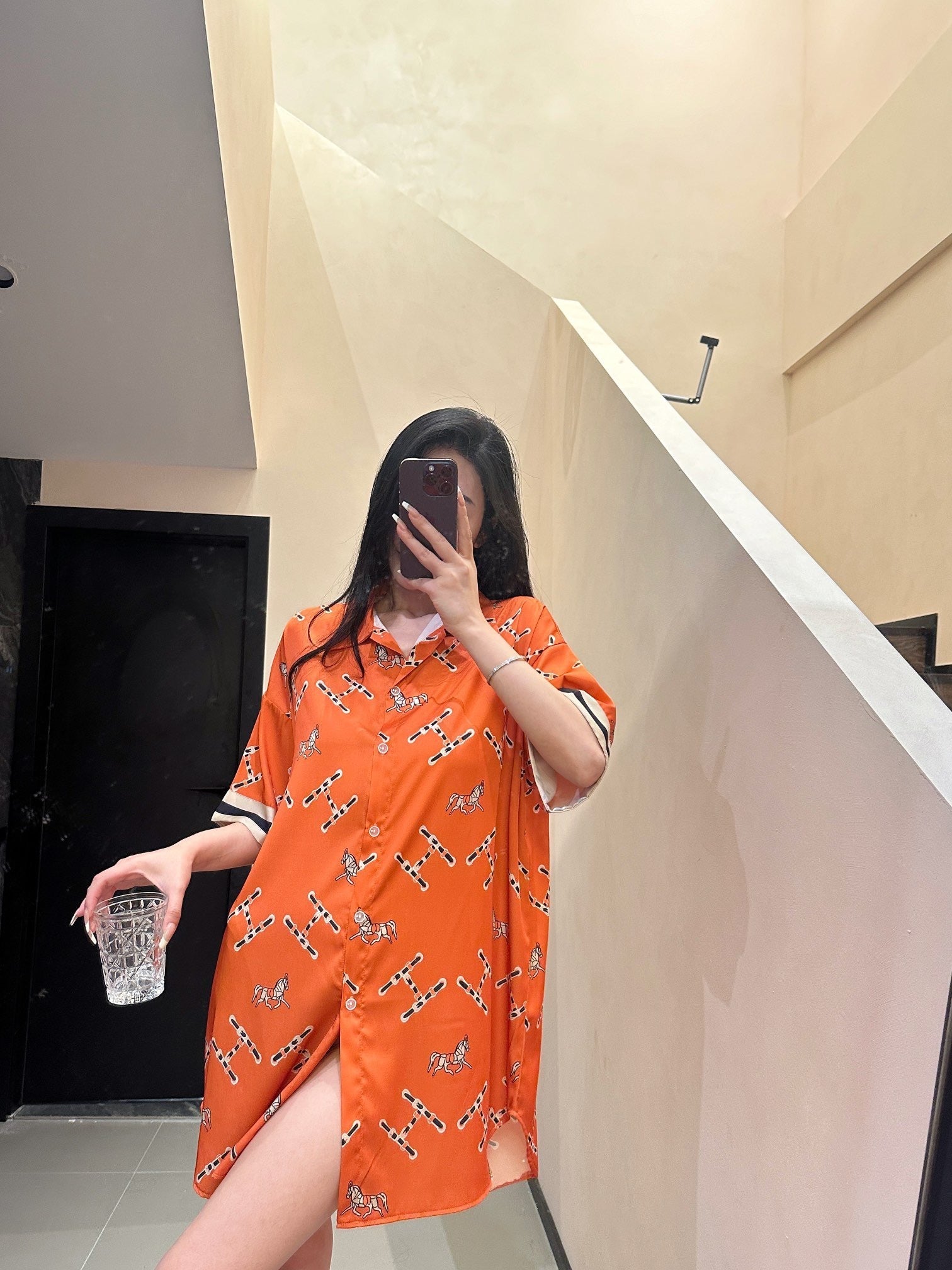 Satin Shirt Dress - Lunior -  - 