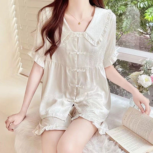 Short Satin Pajama Set - Lunior -  - 