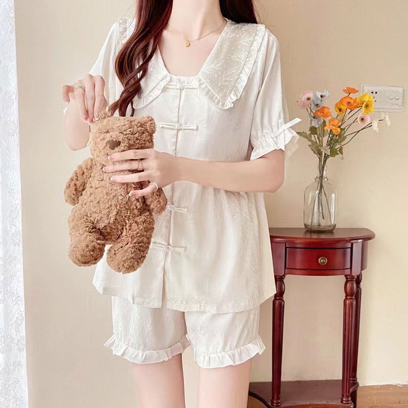 Short Satin Pajama Set - Lunior -  - 