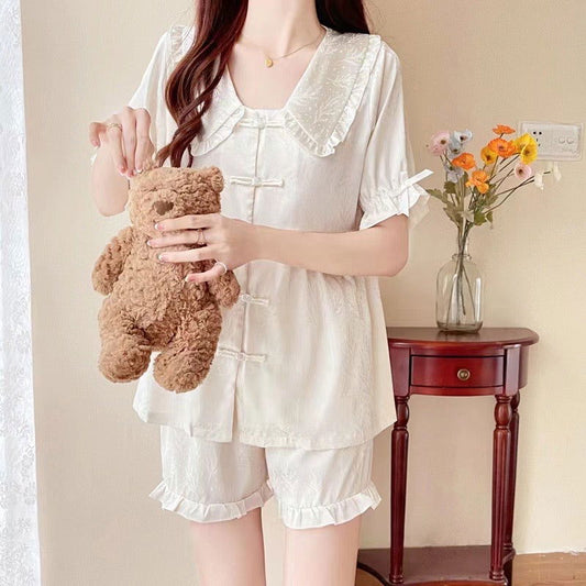 Short Satin Pajama Set - Lunior -  - 